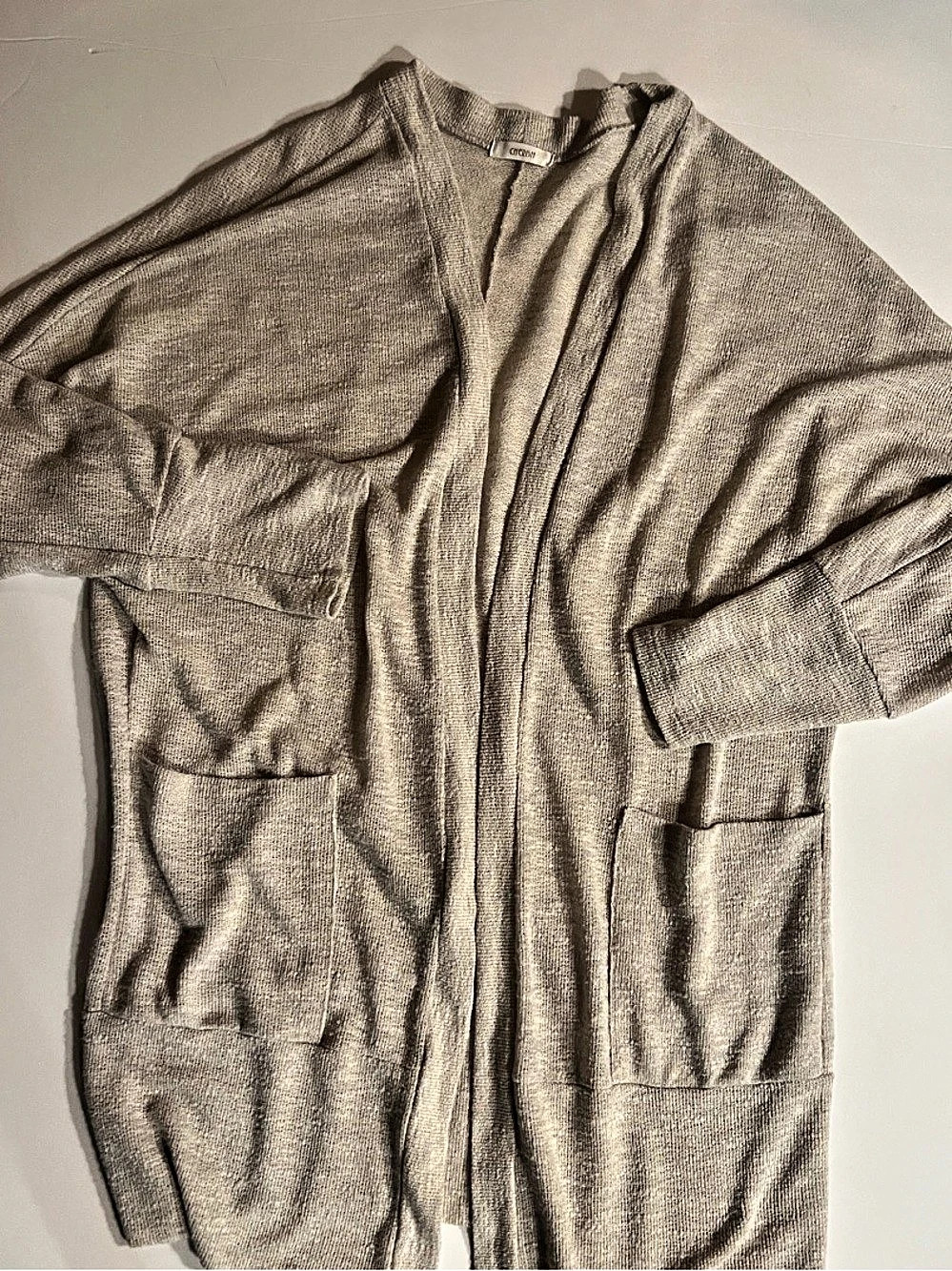 Cherish Open Front Pocket Vest in Brown Like New